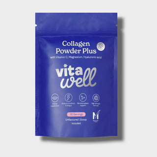 Vitawell Collagen Powder Plus package on a white background