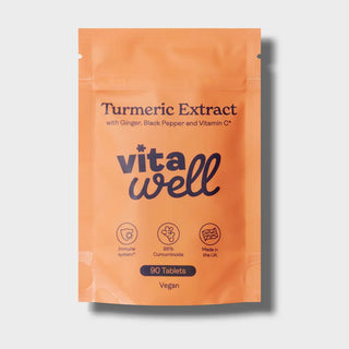 Orange package of Turmeric Extract by Vitawell 